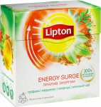 Чай зеленый, Lipton (Липтон) 1.6 г 20 шт Энерджи с травами пирамидки