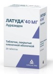 Латуда, таблетки покрытые оболочкой пленочной 40 мг 28 шт