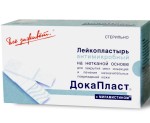 Лейкопластырь стерильный, Докапласт р. 6смх100cм 1 шт антимикробный на нетканой основе с мирамистином